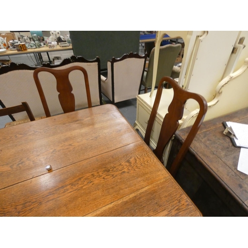 447 - Set of four mahogany dining chairs.