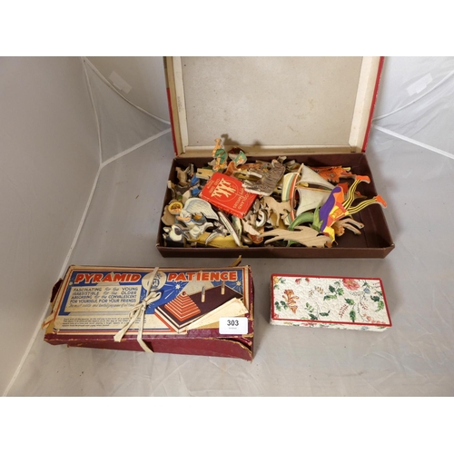 303 - Various vintage puzzles.