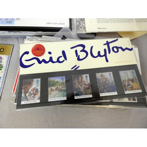 312 - Large box of first day cover to include Queen Mother, Enid Blyton, Henry VIII etc.