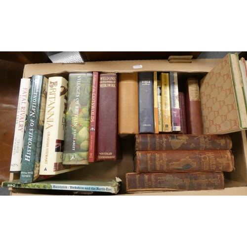 324 - Large box of various vintage books to include history related.