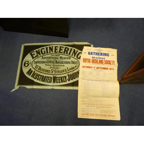 332 - Two large vintage posters to include Engineering weekly journal.