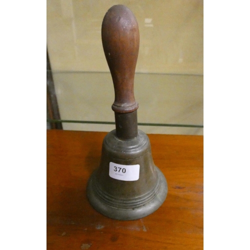 370 - Vintage hand school bell.