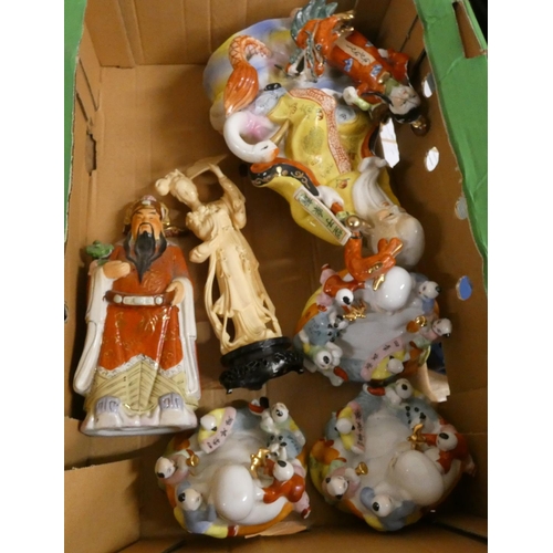 381 - Two large boxes of various figures.