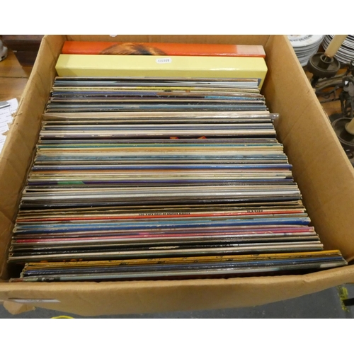 394 - Large box of vintage records.