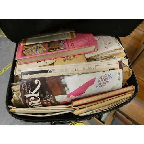 397 - Case of vintage patterns.