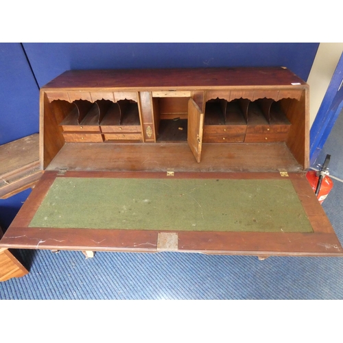 518 - Georgian bureau, two short drawers over three long.Width 121cmDepth 53cmHeight 110cm... 