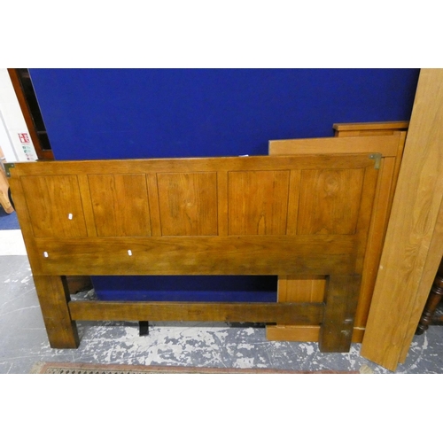 453 - Oak double head board.