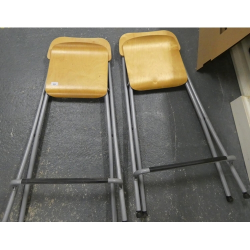 463 - Two modern folding kitchen stools.