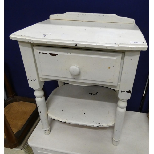 481 - Painted white wash stand with drawers.