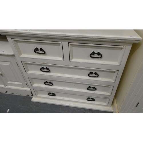 482 - Two short over three long chest of drawers.