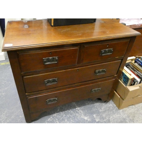 486 - Two short over two long chest of drawers.