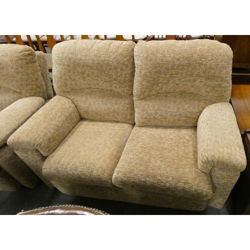 488 - Two seater modern sofa and chair.