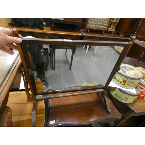 504 - Large antique tabletop mirror.