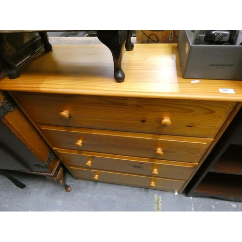 507 - Pine chest of drawers.