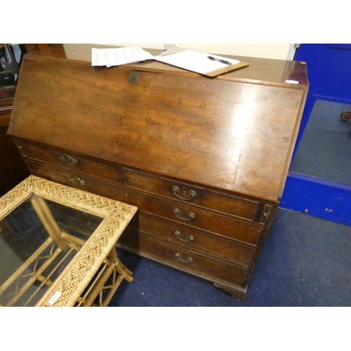 518 - Georgian bureau, two short drawers over three long.Width 121cmDepth 53cmHeight 110cm... 