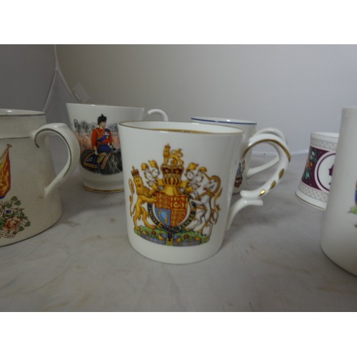 46 - Various commemorative Royal mugs.