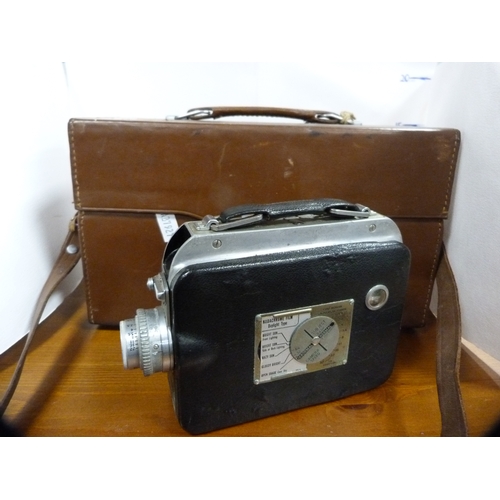 2 - Kodak cine camera, cased, and a morse code key.