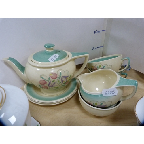 25 - Part Susie Cooper tea set including teapot, a part Royal Staffordshire tea set, an invalid's cup and... 