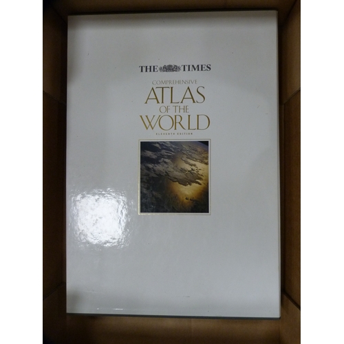 32 - The Shorter Oxford Dictionary, 2 vols, and The Times Atlas of the World.