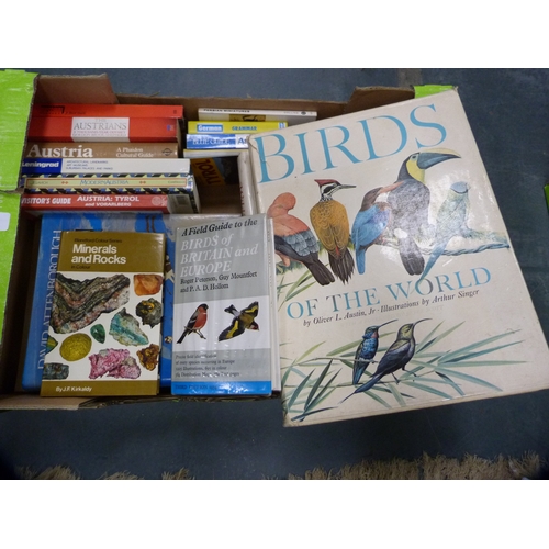 33 - Box of books to include birds, flowers, travel etc.