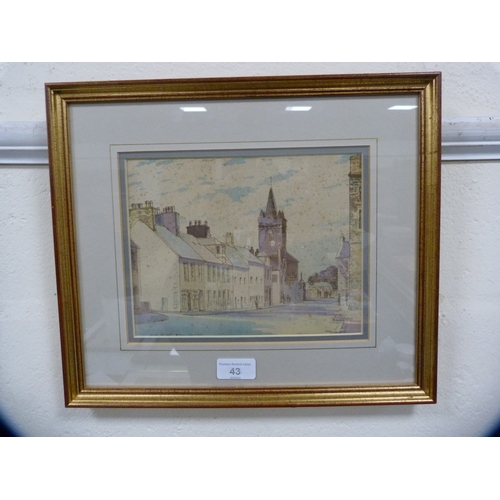 43 - Ann Dallas (Scottish, 1908 - 1997)High Street, KirkcudbrightSigned, watercolour, 17cm x 22cm.  ... 