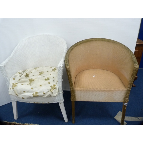 518 - Two woven fibre tub chairs.  (2)