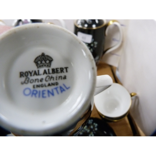 63 - Royal Albert 'Oriental' pattern coffee set  (16)