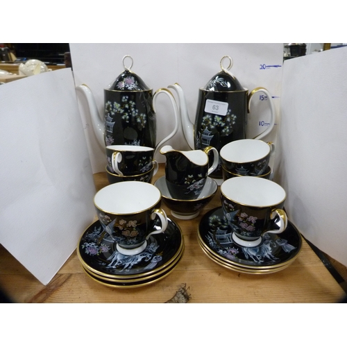 63 - Royal Albert 'Oriental' pattern coffee set  (16)