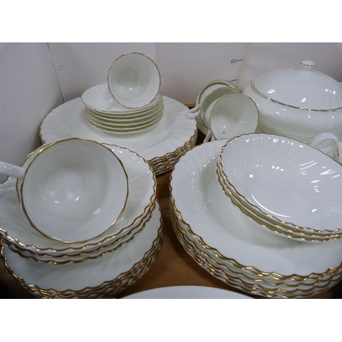 68 - Wedgwood 'Westbury' pattern part dinner set, and a Wedgwood 'Gold Chelsea' pattern part dinner set.