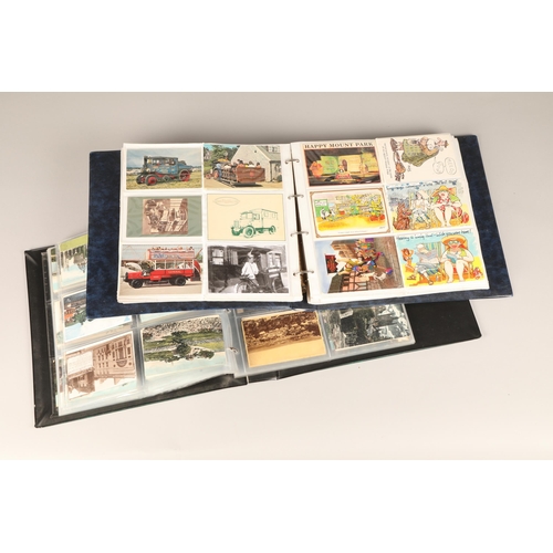 248 - Two postcard albums containing topographical and townscape views