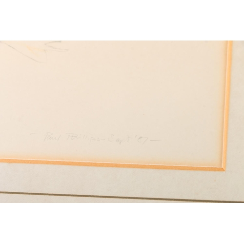 500 - PAUL PHILLIPS Sutherland based artist, Fulmar Petrel and Gannet, two watercolours, signed, 20cm x 28... 