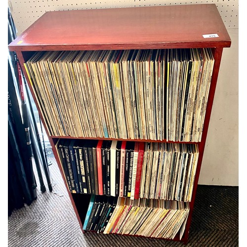 475 - Three tier book case containing large quantity of classical LPs