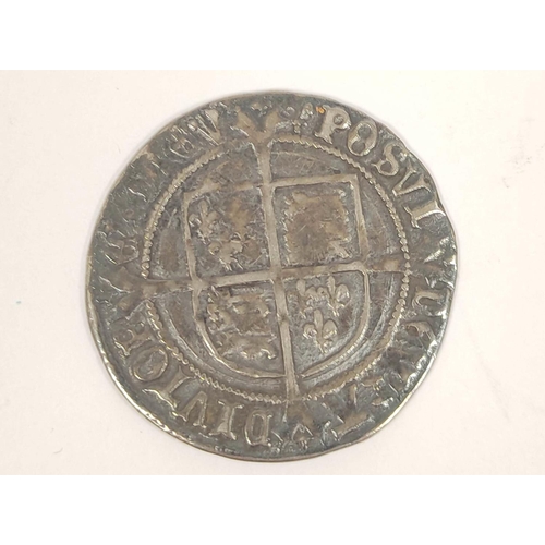 146 - England. Henry VIII (1509-1547), Groat, second coinage, Lis Canterbury mint OBV crowned and draped b... 