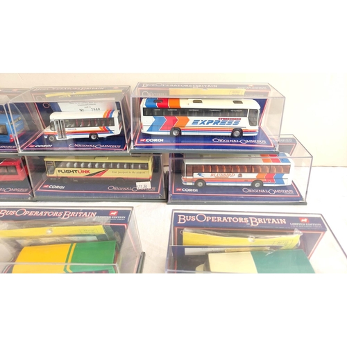 66 - Corgi. Nine Original Omnibus Bus Operators in Britain nine limited edition cased models to include P... 