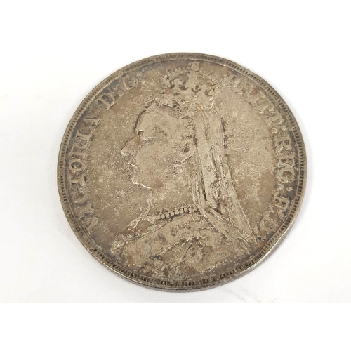 159 - United Kingdom. Queen Victoria (1837-1901) two silver crowns dated 1889 and another dated 1891 S.392... 