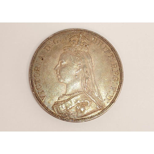 160 - United Kingdom. Queen Victoria (1837-1901) silver crown 1889 S.3921. EF