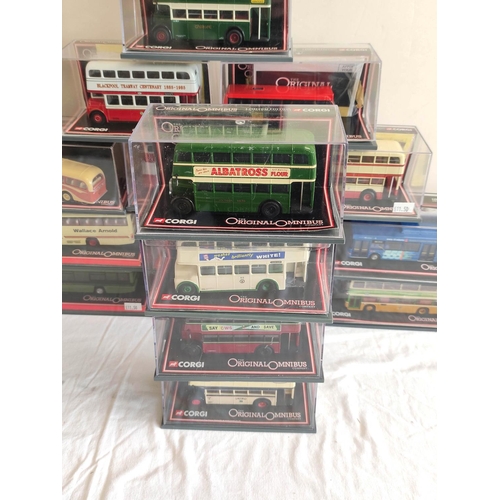 67 - Corgi. Sixteen Original Omnibus Bus Operators in Britain nine limited edition cased models to includ... 