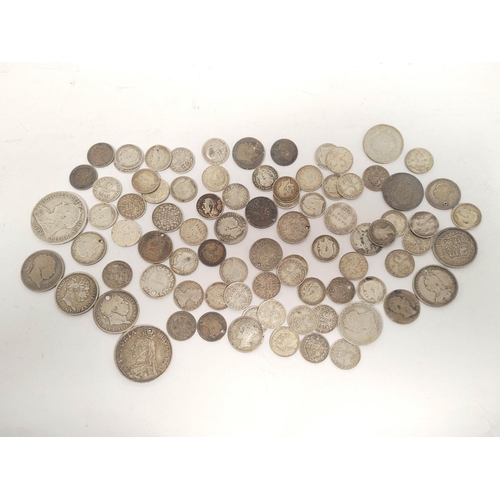 177 - United Kingdom. Large collection of sterling silver coinage to include a 1710 threepence, 1898 halfc... 