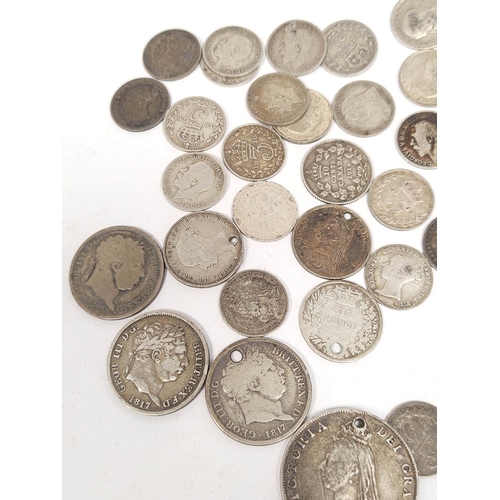 177 - United Kingdom. Large collection of sterling silver coinage to include a 1710 threepence, 1898 halfc... 