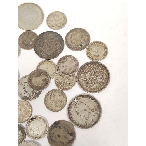 177 - United Kingdom. Large collection of sterling silver coinage to include a 1710 threepence, 1898 halfc... 