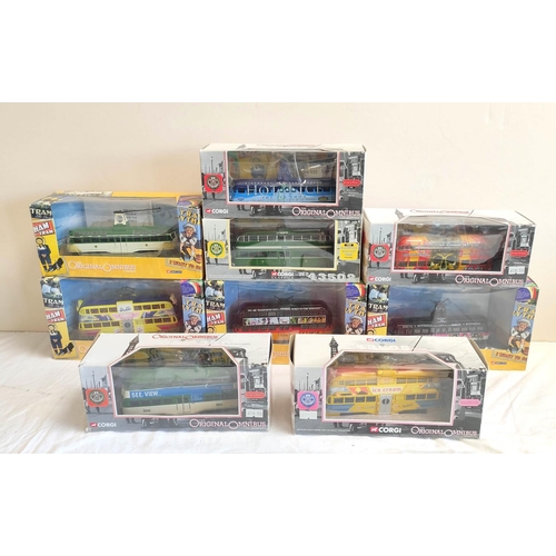 69 - Corgi. Nine boxed Original Omnibus Blackpool limited edition cased models to include Balloon Tram Wa... 