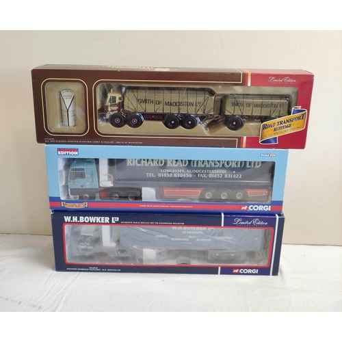 70 - Corgi. Three limited edition boxed 1:50 scale diecast model haulage vehicles. To include ERF ECT Oly... 