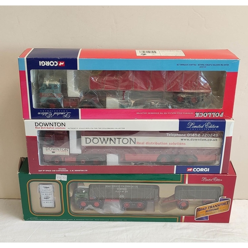 71 - Corgi. Three limited edition boxed 1:50 scale diecast model haulage vehicles. To include DAF XF Spac... 