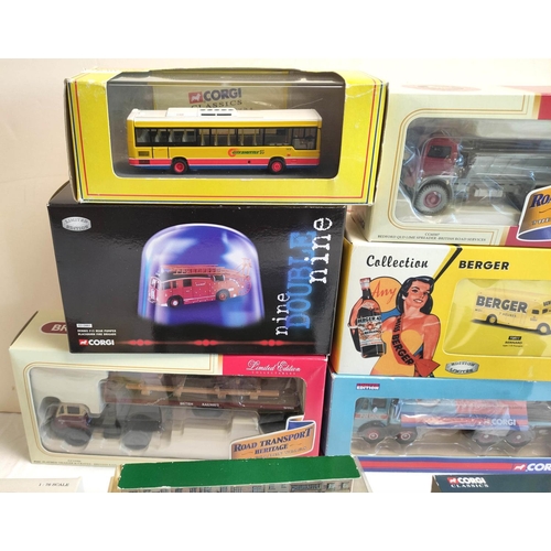 74 - Corgi. Twelve limited boxed diecast model vehicles. To include Nine Double Nine Dennis F15 Rear Pump... 