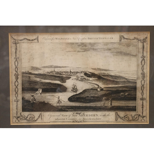 96 - 19th century etching, inscribed 'General View of New Aberdeen, engraved for Walpole's New Complete B... 