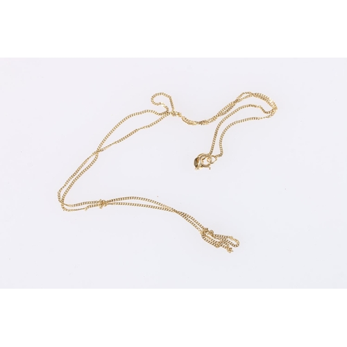 565 - 18ct gold trace link chain, 1.8g.