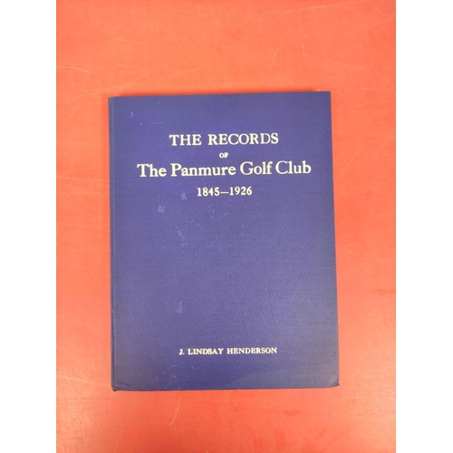 207 - HENDERSON J. LINDSAY.  The Records of the Panmure Golf Club, Barry, Forfarshire. Photograph frontis.... 