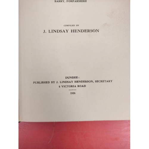 207 - HENDERSON J. LINDSAY.  The Records of the Panmure Golf Club, Barry, Forfarshire. Photograph frontis.... 