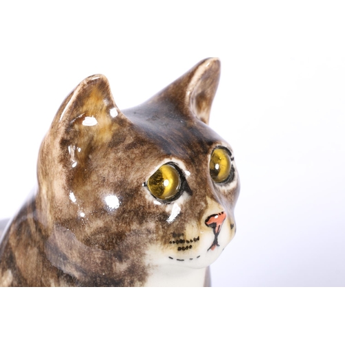 47 - Winstanley Pottery model of a cat, 28cm high.