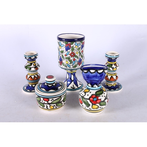 54 - Ceramics to include Passover set, an oriental coffee set, etc.